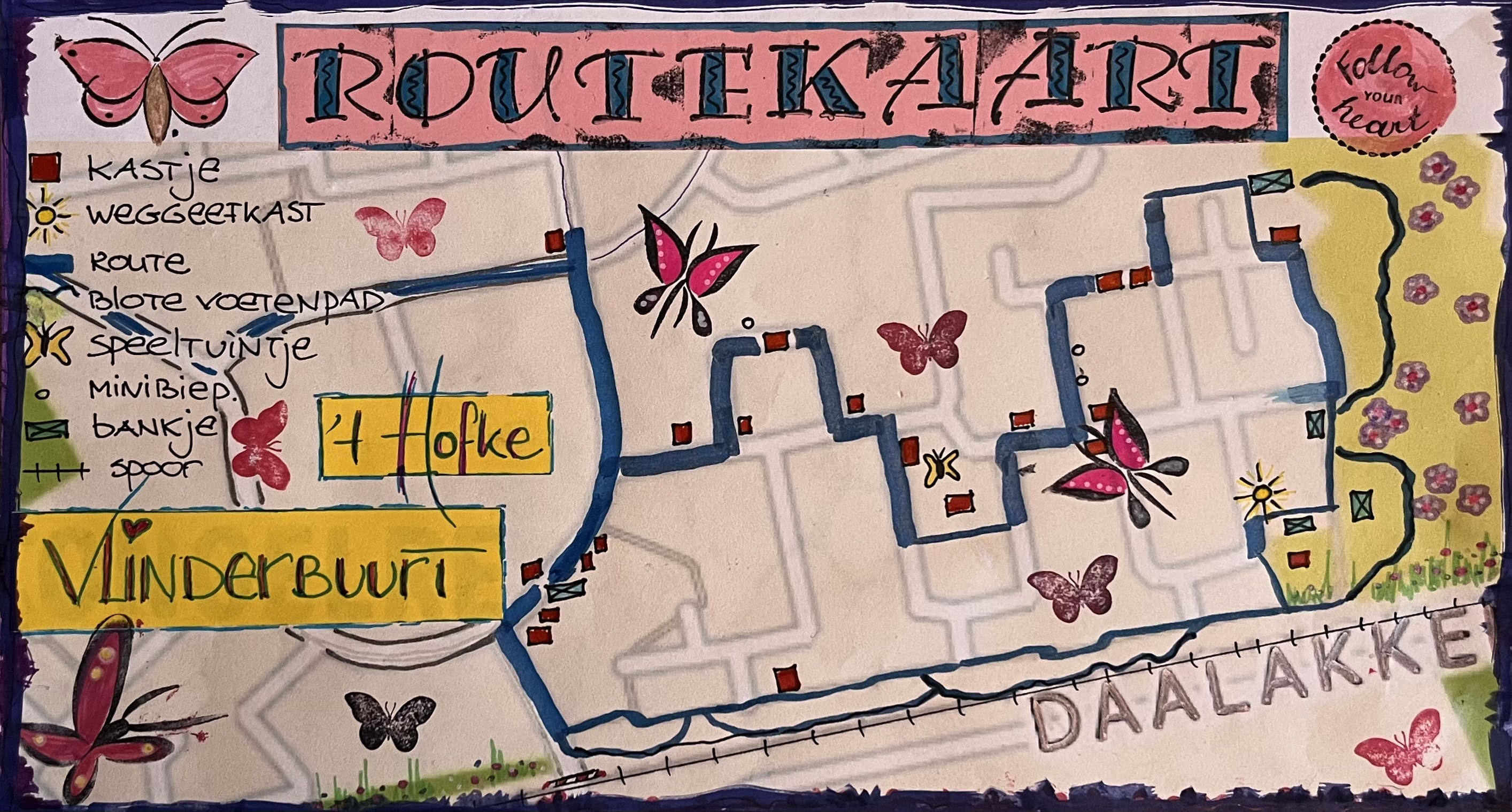 routekaart vlinderbuurt